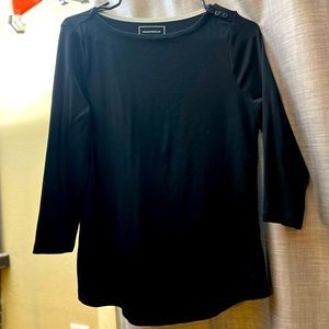 Charter Club, M, Black, 3/4-Sleeve T-Shirt